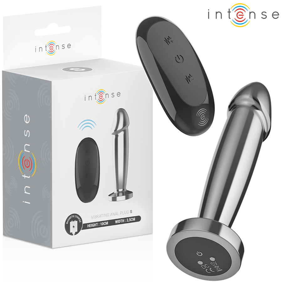 Intense, gode anal métal vibrant 10 cm avec télécommande