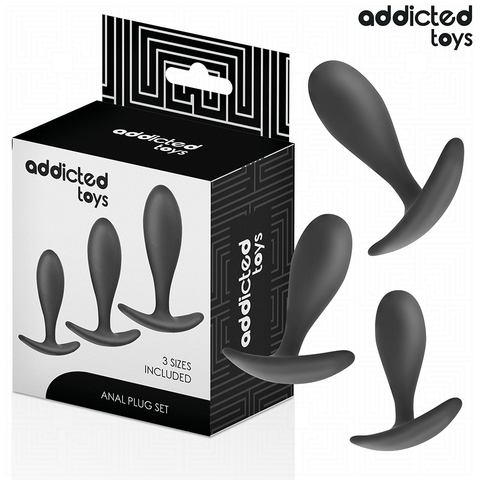 Addicted Toys, lot de 3 plugs anaux lisses