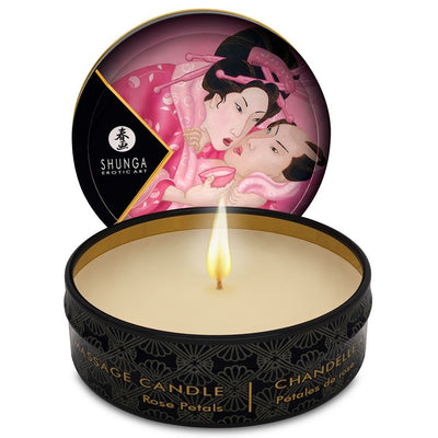 Shunga Mini Caresse, présentoir de 24 mini bougies de massage