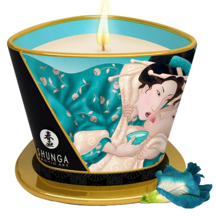 Shunga, bougie de massage fleurs des îles 170 ml