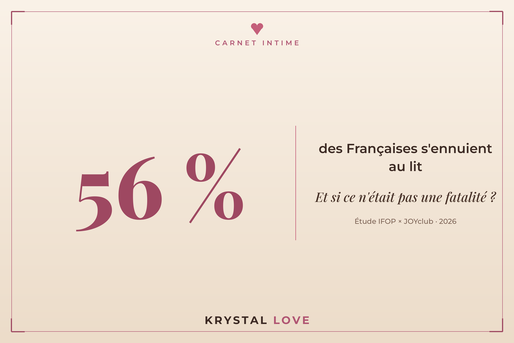 Pourquoi 56 % des femmes s'ennuient au lit (et comment raviver l'envie à deux)