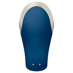 Satisfyer Double Love Luxury – Vibromasseur couple connecté silicone & métal bleu