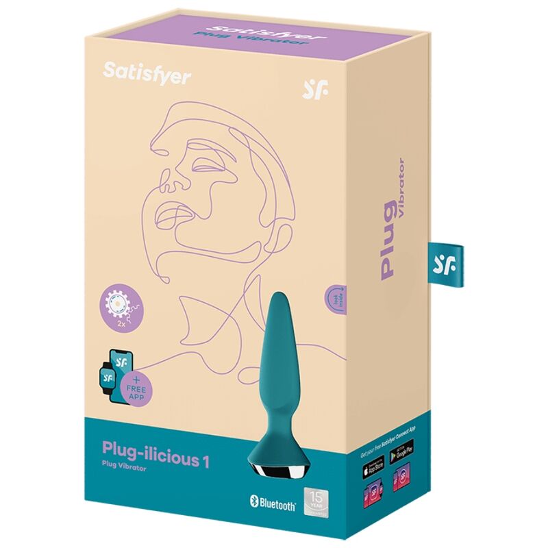 Satisfyer - Plug ilicious 1 Plug anal vibrant connecté avec app vert