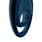 Satisfyer Glorious Duo – Anneau pénien vibrant double avec stimulateur clitoridien bleu