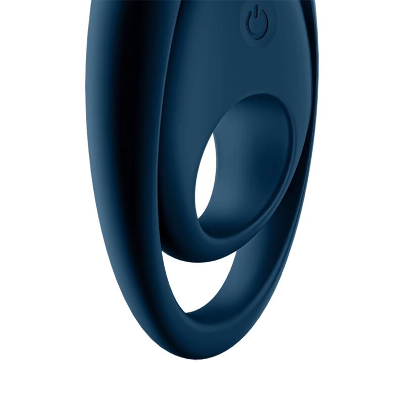 Satisfyer Glorious Duo – Anneau pénien vibrant double avec stimulateur clitoridien bleu