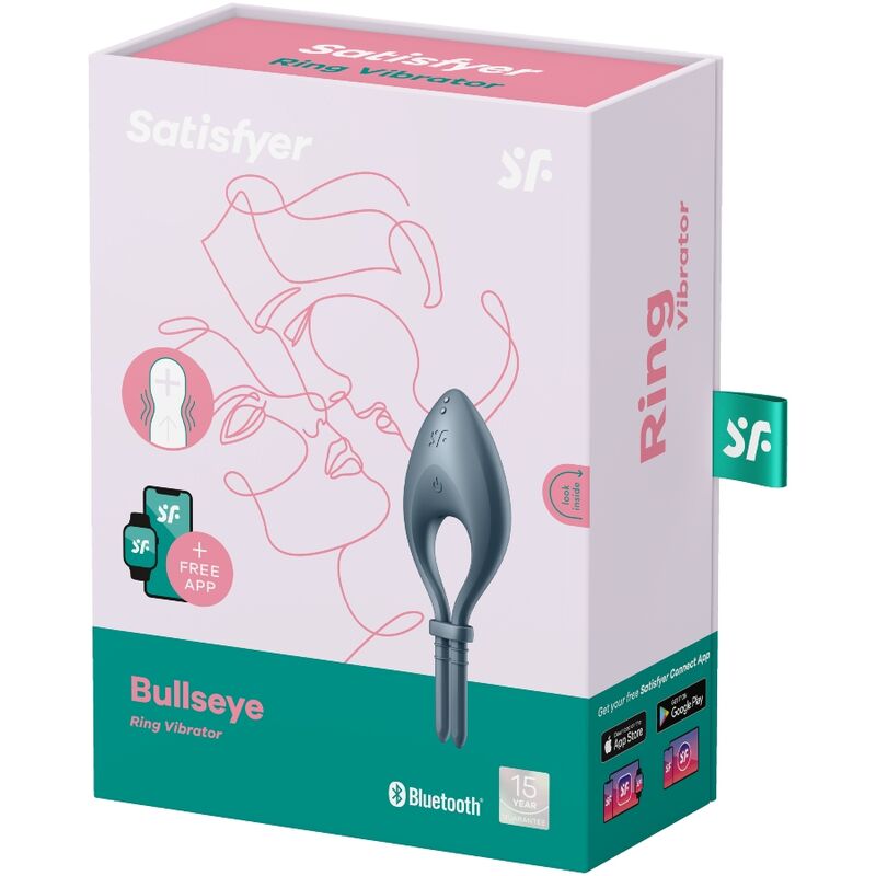 Satisfyer Bullseye – Anneau pénien réglable vibrant connecté avec app gris