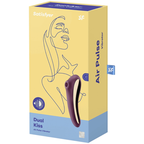 Satisfyer - Dual Kiss Stimulateur Air Pulse & vibromasseur point G vin rouge