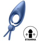 Satisfyer Sniper – Anneau pénien double boucle vibrant bleu
