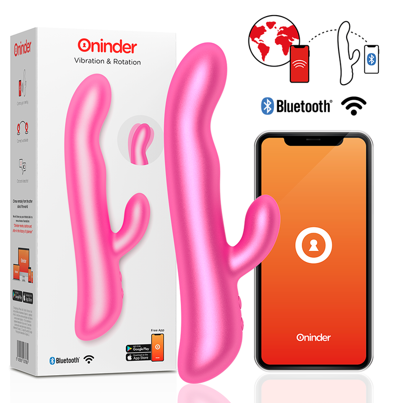 Oninder Oslo – Vibromasseur rabbit rotation connecté rose