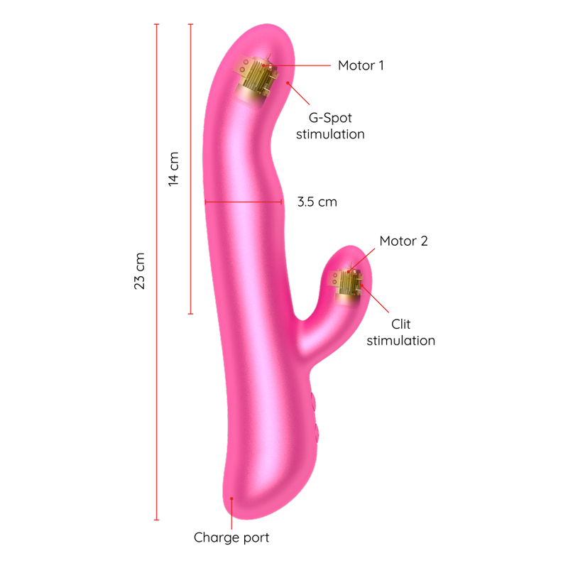 Oninder Oslo – Vibromasseur rabbit rotation connecté rose