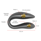 Oninder Lisboa – Stimulateur couple double stimulation connecté noir