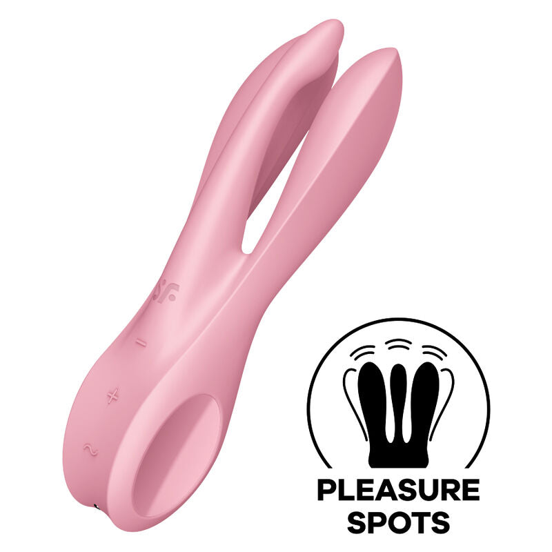Satisfyer Threesome 1 – Vibromasseur triple stimulation rose