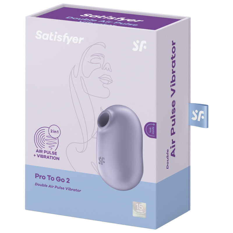 Satisfyer Pro To Go 2 – Stimulateur Air Pulse & vibromasseur compact violet