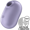 Satisfyer Pro To Go 2 – Stimulateur Air Pulse & vibromasseur compact violet