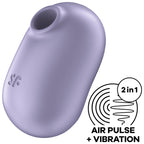 Satisfyer Pro To Go 2 – Stimulateur Air Pulse & vibromasseur compact violet