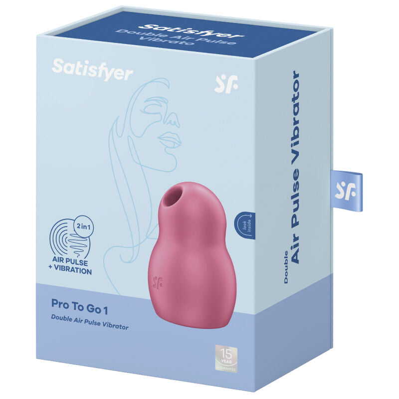 Satisfyer Pro To Go 1 – Stimulateur Air Pulse & vibromasseur compact rouge