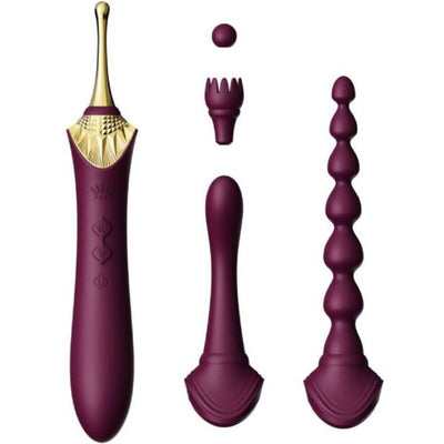 Zalo Bess 2 violet, stimulateur chauffant à 4 embouts