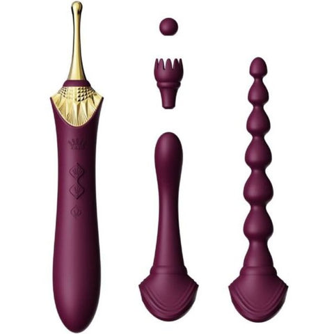 Zalo Bess 2 violet, stimulateur chauffant à 4 embouts