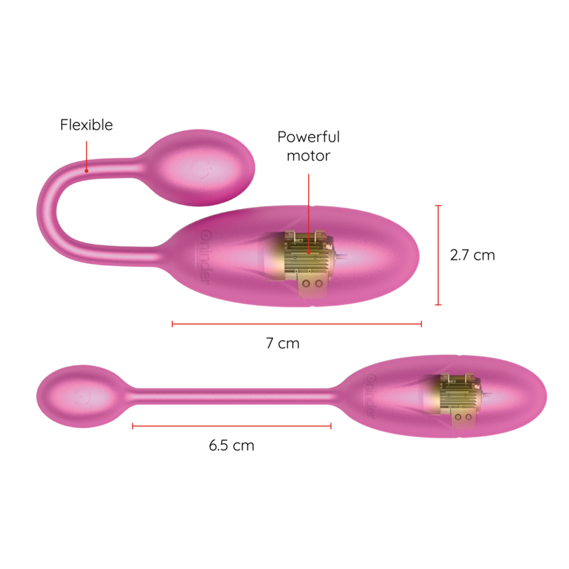ONINDER - HUEVO VIBRADOR DENVER ROSE 7 X 2,7 CM APLICACIÓN GRATUITA