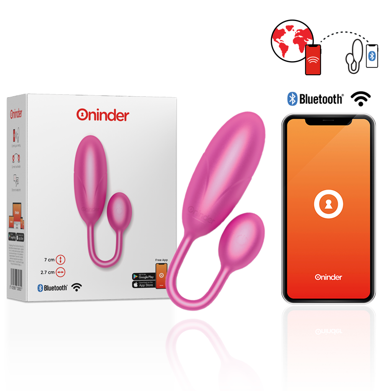 ONINDER - HUEVO VIBRADOR DENVER ROSE 7 X 2,7 CM APLICACIÓN GRATUITA