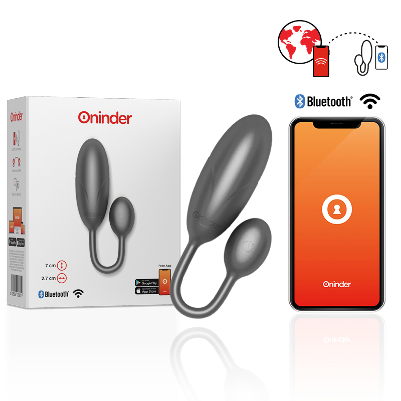 Oninder Denver – Œuf vibrant portable couple connecté noir