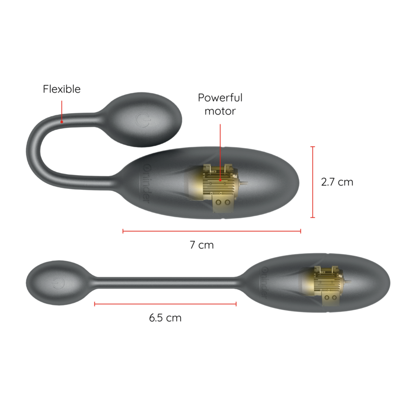 Oninder Denver – Œuf vibrant portable couple connecté noir