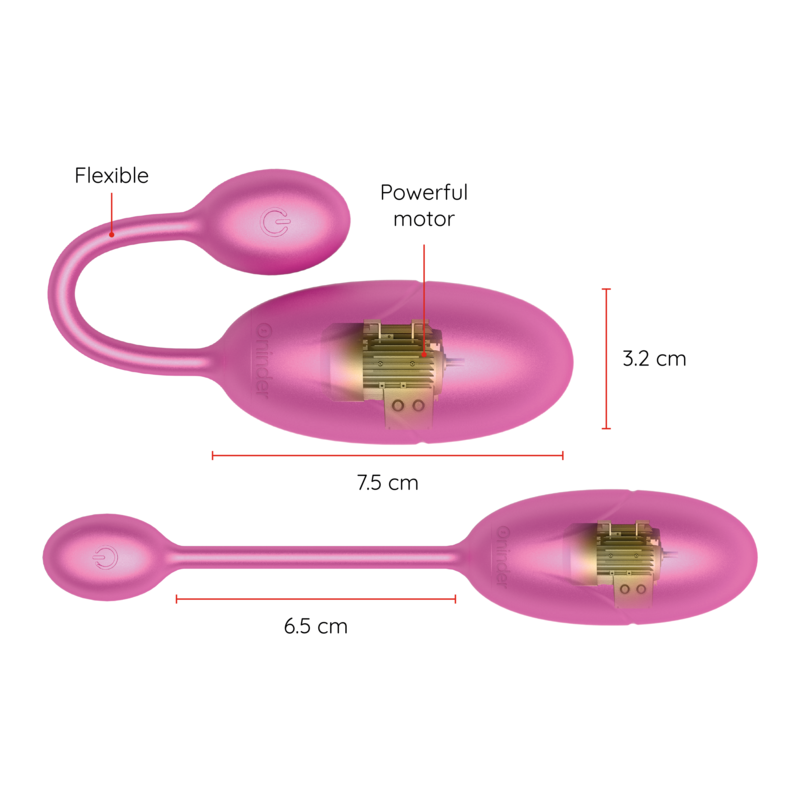 Oninder Tokyo – Œuf vibrant portable couple connecté rose