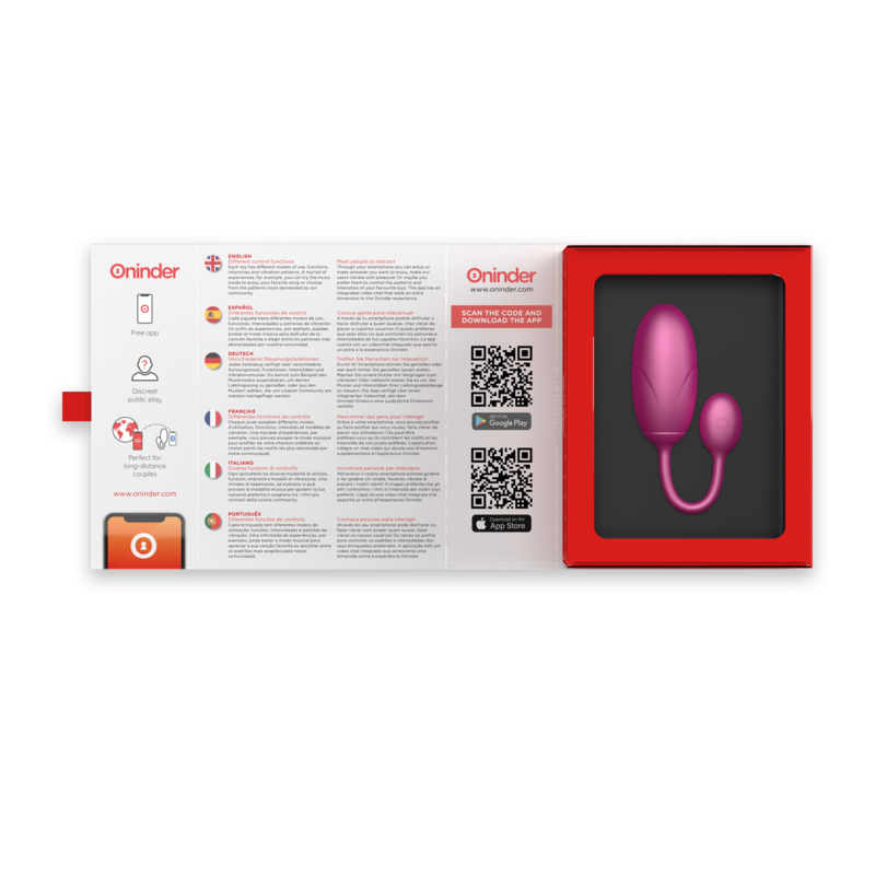 ONINDER - HUEVO VIBRADOR TOKYO ROSE 7,5 X 3,2 CM APLICACIÓN GRATUITA