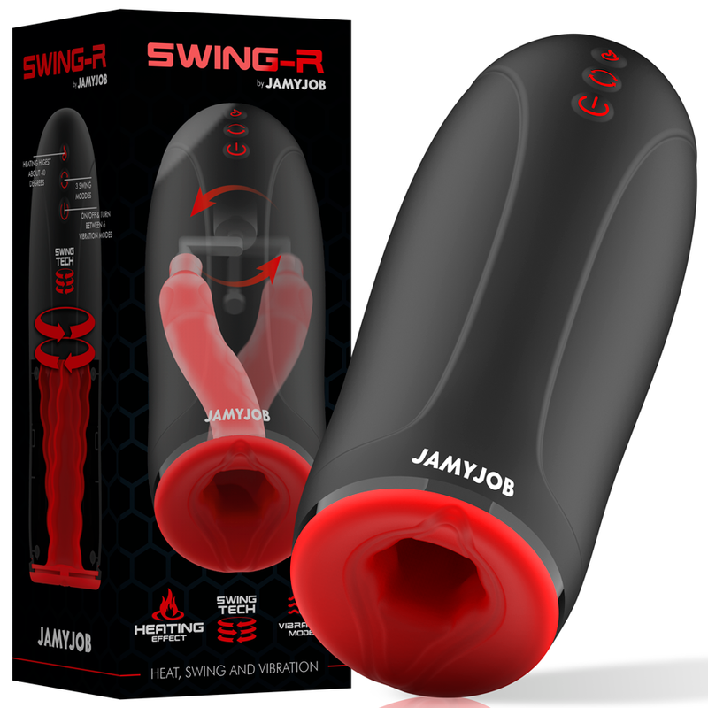 Jamyjob Swing-R – Masturbateur chauffant oscillant et vibrant