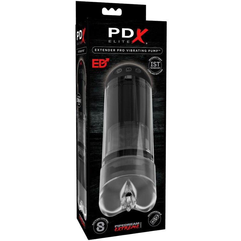 PDX Elite — Masturbateur Aspirant Vibrant Tube Extensible