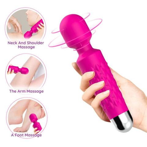 Armony Postman fuchsia, masseur à tête flexible