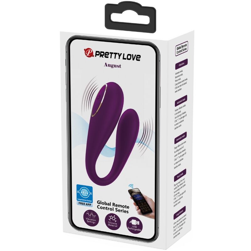 Pretty Love August — Vibromasseur Connecté Double Stimulation Violet
