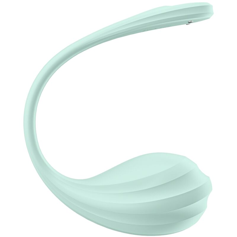 Satisfyer Smooth Petal – Vibromasseur point G portable connecté vert d'eau