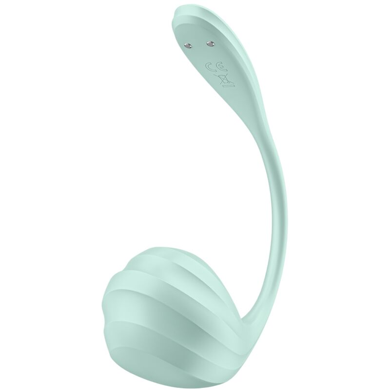 Satisfyer Smooth Petal – Vibromasseur point G portable connecté vert d'eau