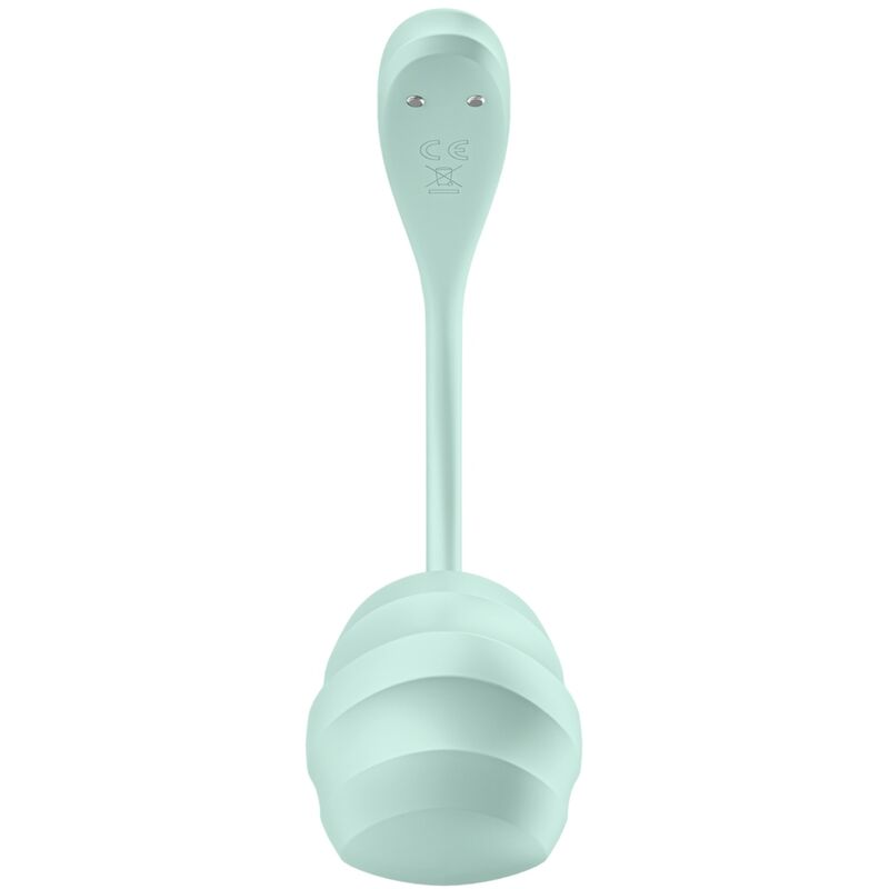 Satisfyer Smooth Petal – Vibromasseur point G portable connecté vert d'eau