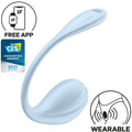 Satisfyer Smooth Petal – Vibromasseur point G portable connecté bleu ciel
