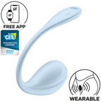 Satisfyer Smooth Petal – Vibromasseur point G portable connecté bleu ciel
