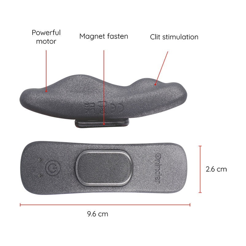 ONINDER - VIBRADOR RECARGABLE MANILA PANTY 9 VELOCIDADES 9,6 CM X 2,6 CM - APLICACIÓN GRATUITA
