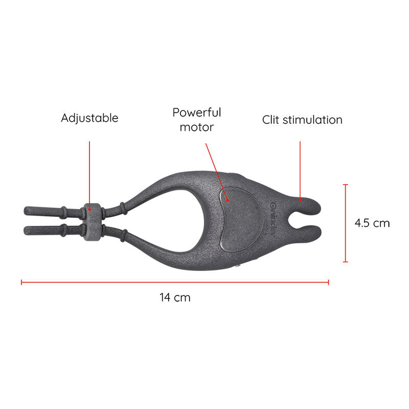 Oninder Pampa – Anneau vibrant réglable connecté avec stimulateur clitoridien