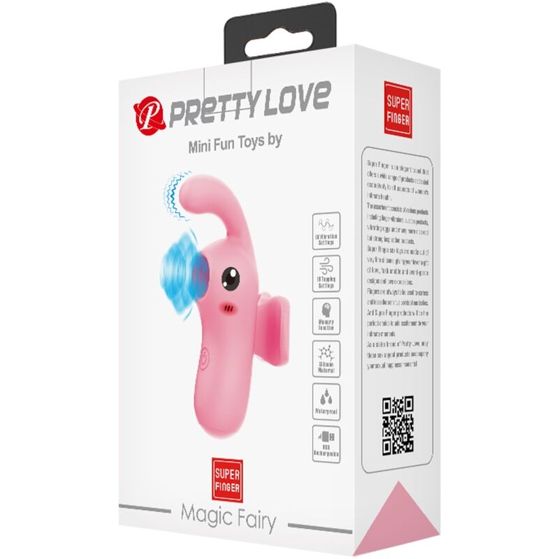 Pretty Love – Mini Magic Fairy Vibromasseur doigt vibration & succion rose