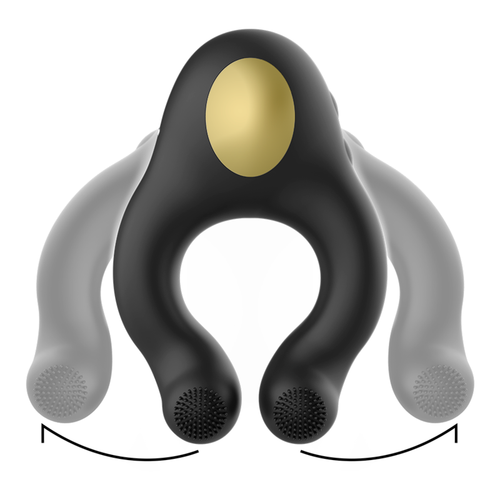Armony – Anneau vibrant 3 moteurs rechargeable noir & or