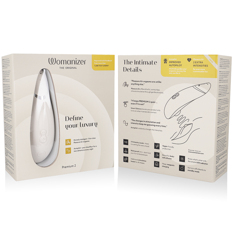 Womanizer - Premium 2 Stimulateur clitoridien Pleasure Air gris chaud
