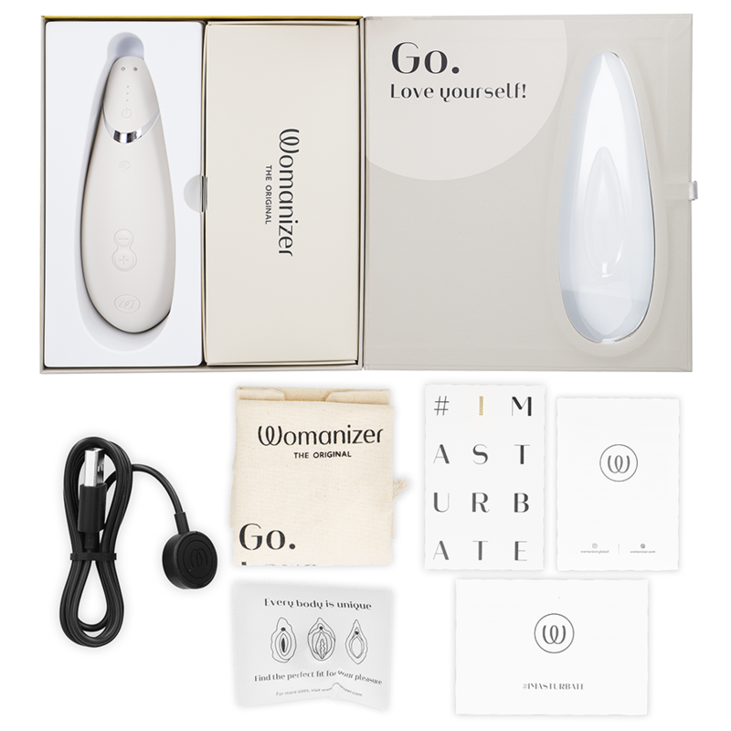 Womanizer - Premium 2 Stimulateur clitoridien Pleasure Air gris chaud