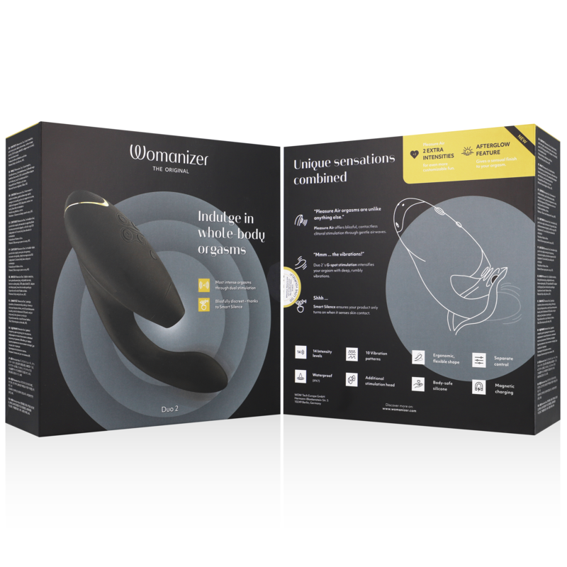 Womanizer - Duo 2 Stimulateur double Pleasure Air & point G noir