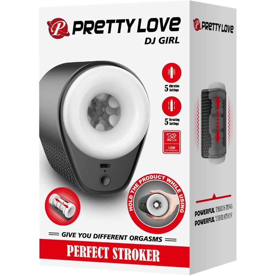 Pretty Love – Masturbateur DJ Girl avec vibration 5 réglages noir