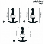 Addicted Toys – Lot de 3 plugs anaux ondulés modèle 1