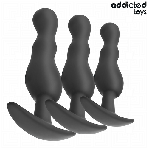 Addicted Toys – Lot de 3 plugs anaux ondulés modèle 1