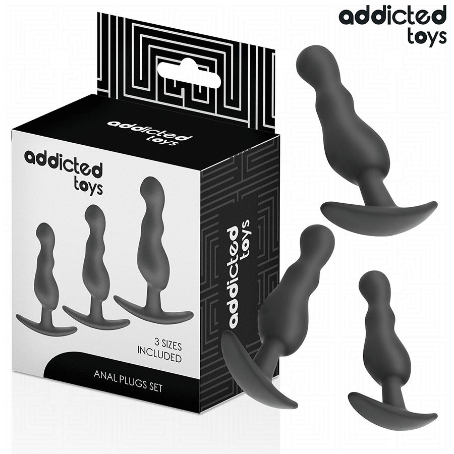 Addicted Toys – Lot de 3 plugs anaux ondulés modèle 1