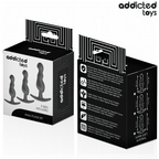 Addicted Toys – Lot de 3 plugs anaux ondulés modèle 1