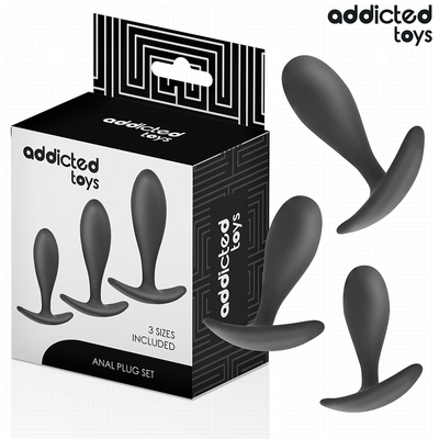 Addicted Toys, lot de 3 plugs anaux lisses